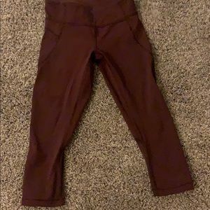 Maroon Lululemon leggings